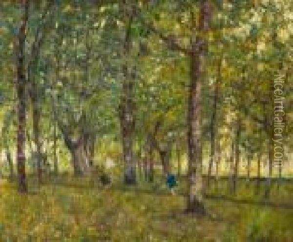 Dans Le Bosquet (1913) Oil Painting - Ferdinand Willaert