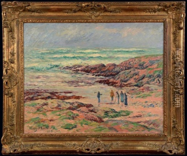 Gros Temps, Finistere Oil Painting - Henry Moret