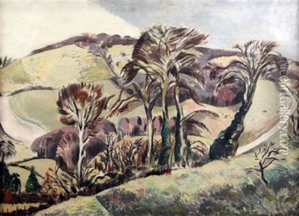 The Chilterns 1923 Oil Painting - Paul Nash