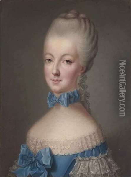 Portrait De Marie-antoinette Oil Painting - Joseph Ducreux