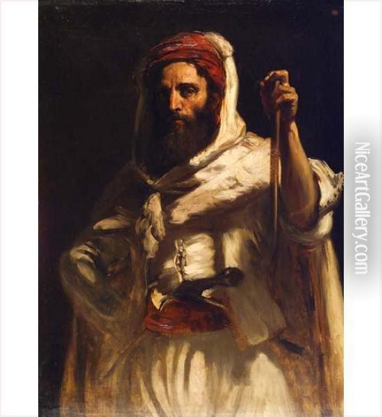 Le Chef Berbere Oil Painting - Henri Alexandre Georges Regnault