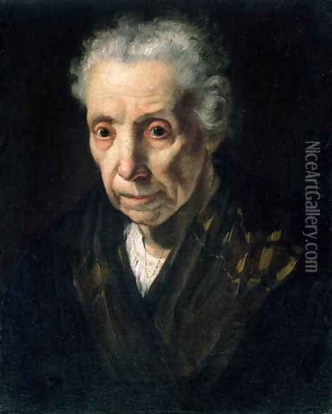 Head of an Old Woman Oil Painting - Bernardo Strozzi