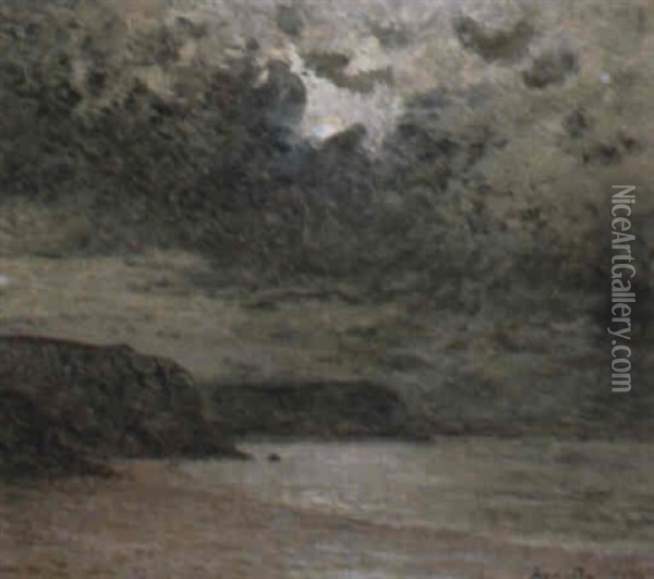 Nuit D'orage, Morgat Oil Painting - Maxime Maufra