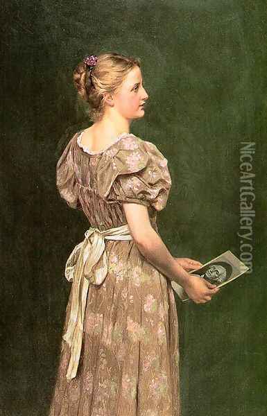 A Daughter of the Revolution Oil Painting - John George Brown