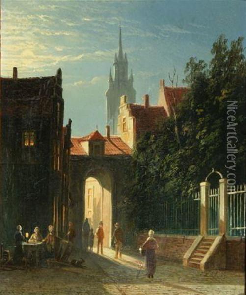 S.v.d. Leii Oil Painting - Cornelis Springer