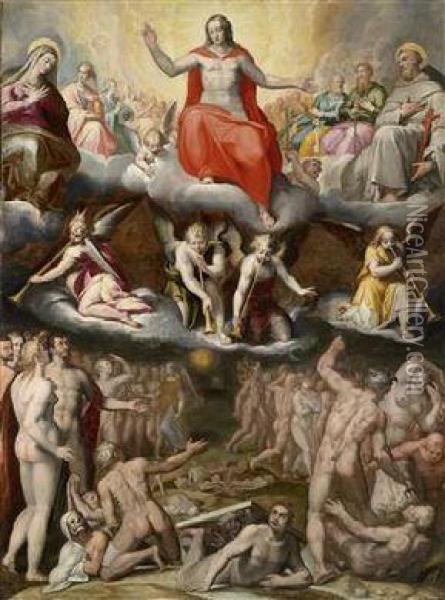 The Last Judgment Oil Painting - Jacob I De Backer