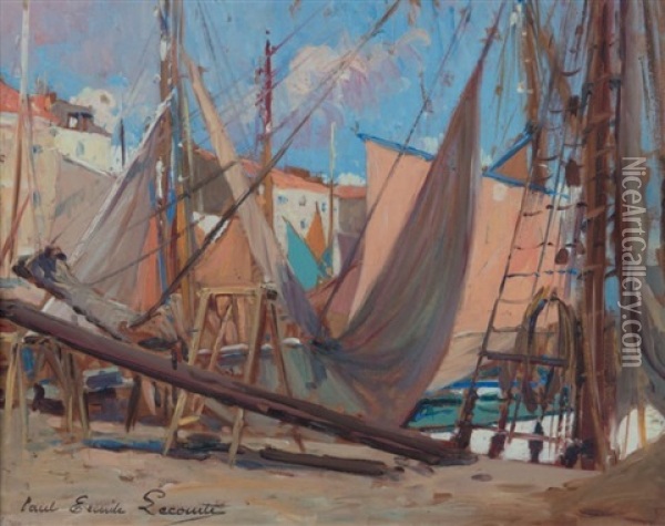 Port Dans Le Sud Oil Painting - Paul Emile Lecomte
