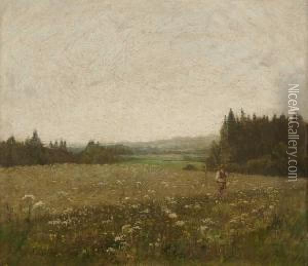 Maher In Landschaft Oil Painting - Johann Sperl