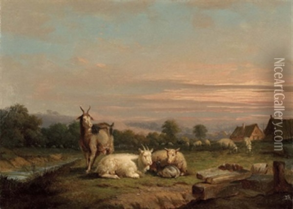 Englische Landschaft Mit Ziegen Oil Painting - James Duffield Harding