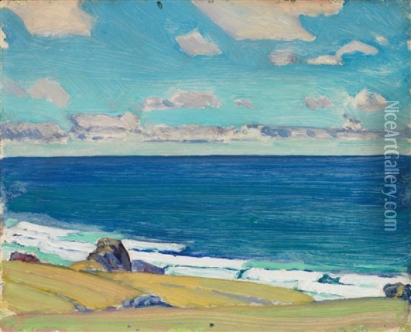 The Sea At Barbados Oil Painting - James Edward Hervey MacDonald