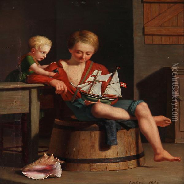 The Young Shipowner Oil Painting - Carl Fiebig