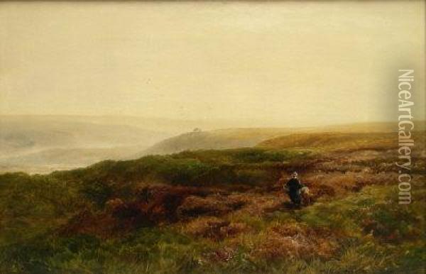 Goathland Moor With Figures In The Foreground Oil Painting - Edmund Morison Wimperis