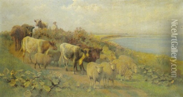 Hampton, Kent Oil Painting - William Sidney Cooper