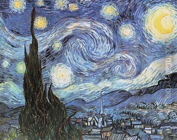 Starry Night Oil Painting - Vincent Van Gogh