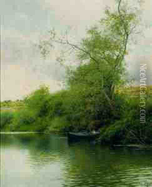 In The Rowboat Oil Painting - Emilio Sanchez-Perrier