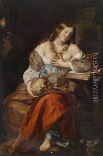 Die Heilige Maria Magdalena Oil Painting - Nicolas Regnier