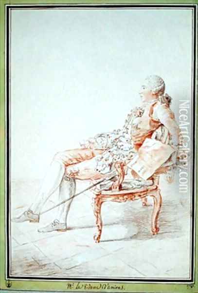 Marie Joseph Louis dAlbert dAilly Vidame dAmiens Oil Painting - Louis Carrogis Carmontelle