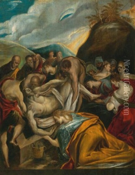 The Entombment Of Christ Oil Painting -  El Greco