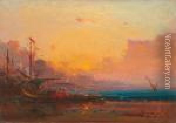 Constantinople Et La Corne D'or Oil Painting - Henri Duvieux