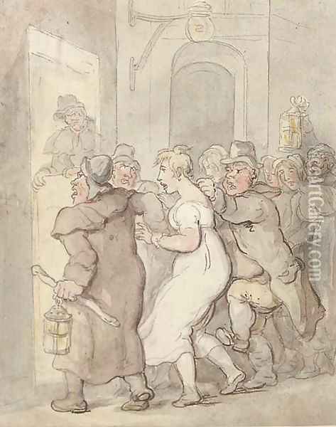 At the watch tower Oil Painting - Thomas Rowlandson