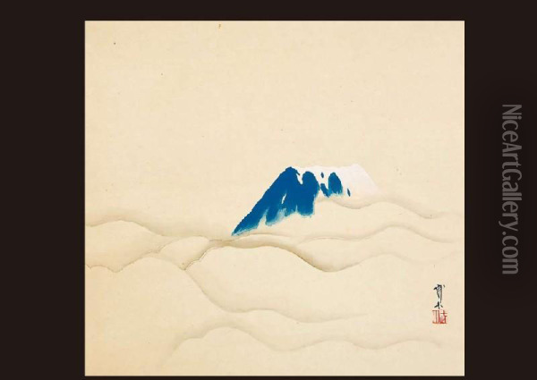 Mt.fuji Oil Painting - Kimura Buzan