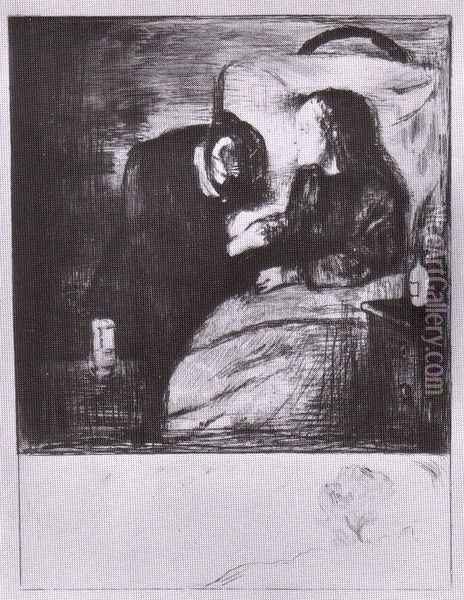 la jeune fille malade 1894 Oil Painting - Edvard Munch