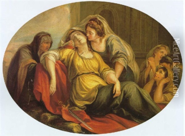 The Death Of Dido Oil Painting - Giovanni Battista Cipriani