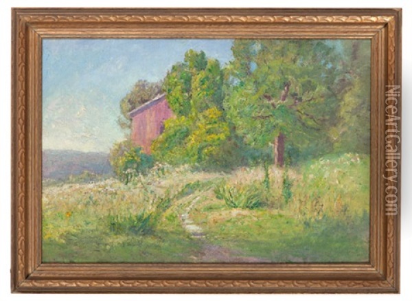 Road To The Artist's Studio Oil Painting - Theodore Clement Steele