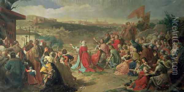 The Fall of Granada in 1492, 1890 Oil Painting - Carlos Luis Ribera y Fieve