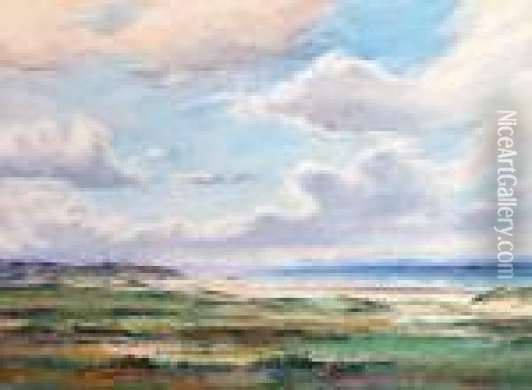 Links At Lossiemouth Oil Painting - David West