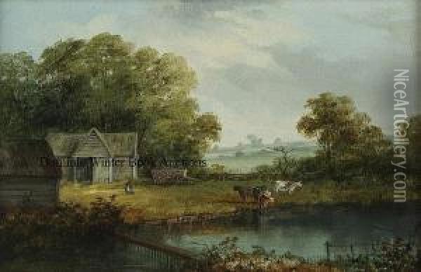 View At Bellbroughton Oil Painting - Henry Harris