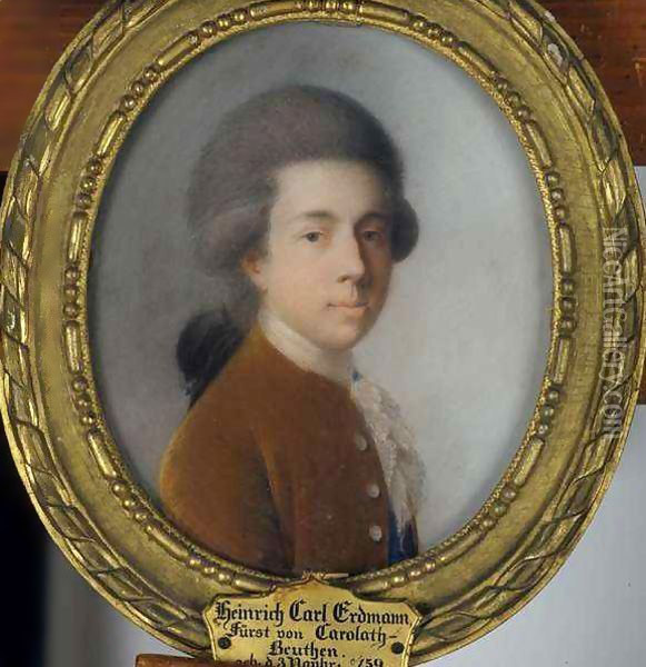 Heinrich Carl Erdmann, Fuerst von Carolath-Beuthen Oil Painting - Johann Philipp Bach