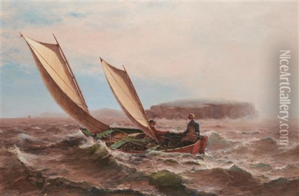 When The Mists Come In Oil Painting - William Formby Halsall