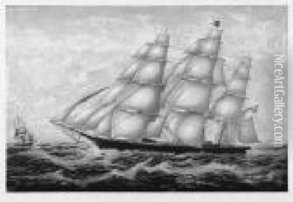 The American Clipper Ship Oil Painting - John Taylor Arms