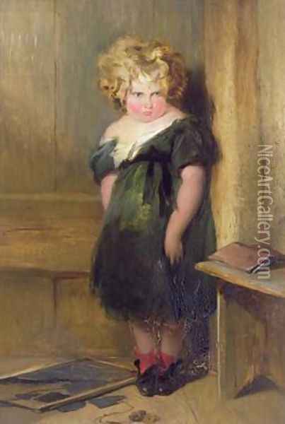 A Naughty Child Oil Painting - Sir Edwin Henry Landseer