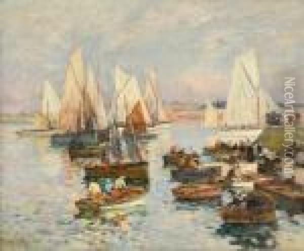 Port De Concarneau Oil Painting - Fernand Marie Eugene Legout-Gerard