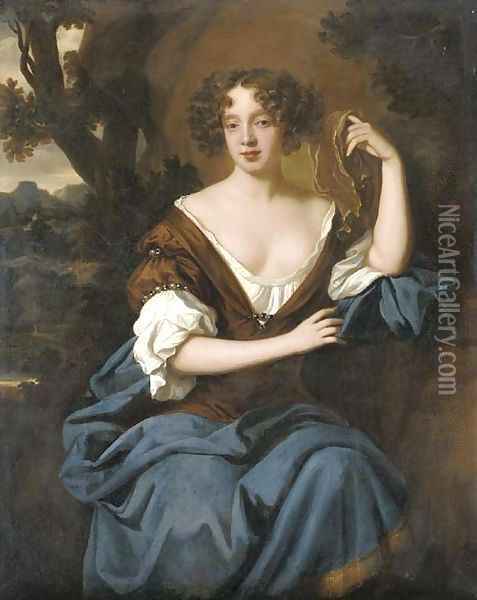 Portrait of a lady, possibly Louise de Keroualle, Duchess of Portsmouth Oil Painting - Sir Peter Lely