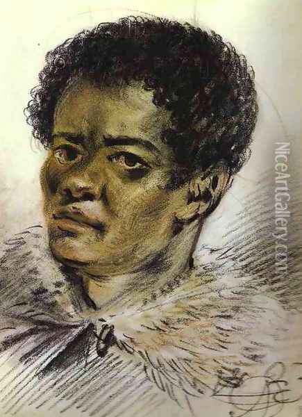 Portrait of a Negro, Orlowski's Servant Oil Painting - Aleksander Orlowski