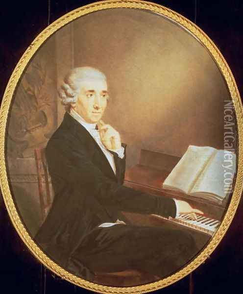 Joseph Haydn c.1795 Oil Painting - Johann Zitterer