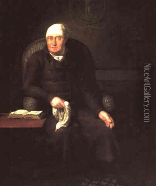 Portraet Af Konferensrad Niels Ryberg Tilfrederiksgave      (1725-1804) Oil Painting - Christoffer Wilhelm Eckersberg