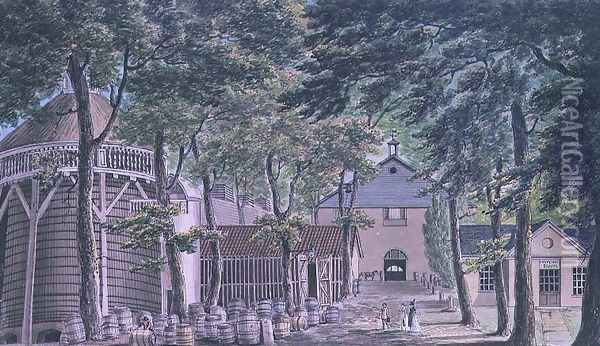 Messrs Beaufoy, Vinegar Distillery, formerly Cupor Gardens, 1798 Oil Painting - Charles F. Tomkins
