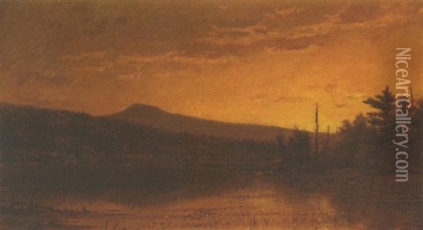 Evening Light Oil Painting - John Adams Parker