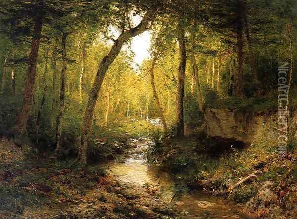 A Summer Haunt 1881 Oil Painting - Alexander Helwig Wyant