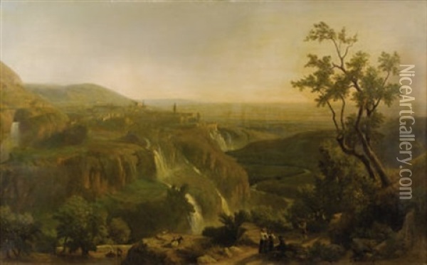 View Of Tivoli Oil Painting - Franz Knebel