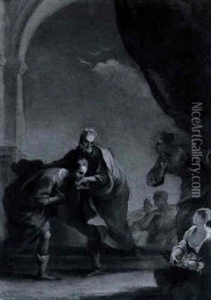 The Return Of The Prodigal Son Oil Painting - Francesco Vellani