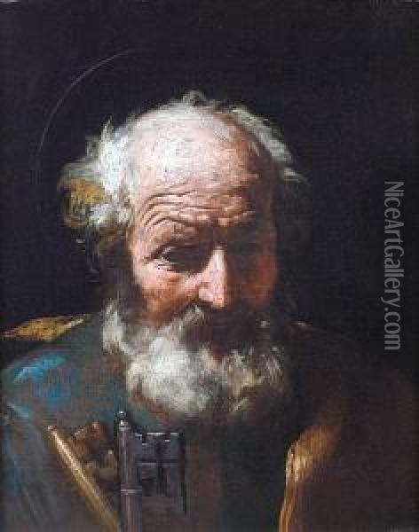 Saint Peter Oil Painting - Pier Francesco Mola
