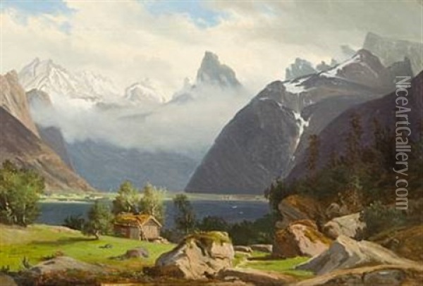 Landskap Fra Romsdalen Oil Painting - Johan Fredrik Eckersberg