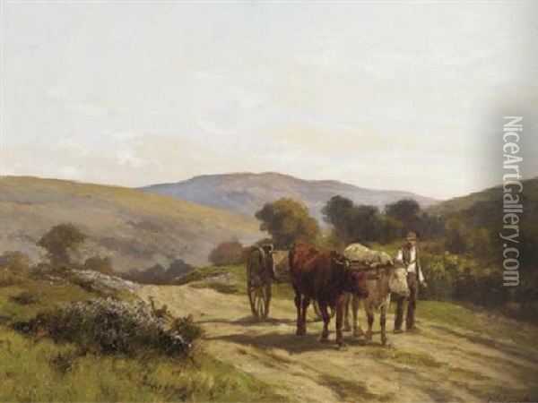 The Way Home Oil Painting - Clement (Charles-Henri) Quinton
