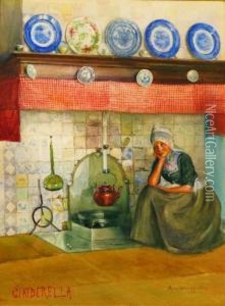 Cinderella Oil Painting - Marcia Oakes Woodbury
