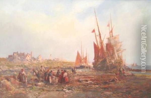 Salerie Bay, Guernsey Oil Painting - William Edward Webb